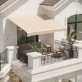 thumbnail image 6 of AECOJOY 8' x 10' Manual Retractable Patio Awning,Outdoor Awning Retractable Sunshade Shelter-Beige, 6 of 9