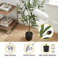 thumbnail image 4 of BEAUTYPEAK 4FT Artificial Plant Fake Indoor Olive Tree Decorative Outdoor Greenery in Black Pot, 4 of 7