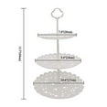thumbnail image 5 of 2 pcs 3-Tier Hollow Cupcake Stands Fruit Plates for Wedding Baby Shower Birthday/Tea Party (Hollow white), 5 of 5