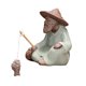 thumbnail image 5 of Figurita en miniatura de pescador, accesorios de decoración para casa de muñecas, Mini estatua de cerámica para dormitorio, sala de estar, estantería, 5 of 8
