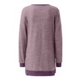 thumbnail image 4 of Women's Long Sleeve T-shirt, Women'S Clothing Long Sleeve Round Neck Split Top Loose Casual Pullover Top Shirt,Women's Long sleeve T-shirt XL, 4 of 7