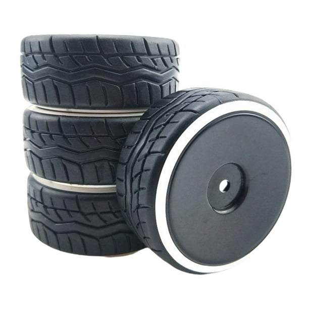 4 unids RC CABONO COMBALLES Neumáticos neumáticos Actualizar partes de actualización 12 mm Piezas del Control remoto Partes de vehículos 4W bnco Baoblaze Neumáticos de coche RC