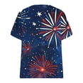 thumbnail image 5 of Red White and Blue Womens Blouse 4th of July Shirts Women Patriotic Shirts Women Fourth of July Women Shirts Plus Size for Women Sexy V-Neck Blouse Lace Casual Loose Summer Short Sleeve Blouse, 5 of 5