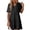 Black, variant on Summer Floral Mini Dresses for Womens Wrap V Neck Dress Wedding Guest A-Line Tiered Ruffle Short Sleeve Sundress