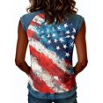 thumbnail image 6 of Tank Tops for Women Diagonal Stripe Star Round Neck Sleeveless Shirts Casual Loose Fit Trendy Patriotic Camisole Blouse Sky Blue 2XL, 6 of 6