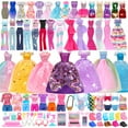 thumbnail image 1 of Paquete de 70 unidades de ropa y accesorios para muñecas BARWA de 11.5 pulgadas, 1 of 6