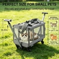 thumbnail image 5 of Behome Cat Carrier with Wheels, Foldable Puppy Travel Bag Support Up to 33 LBS, Super Ventilated Design, Ideal for Traveling/Hiking/Camping, 5 of 6