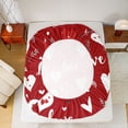 thumbnail image 5 of Homewish Cute Heart Loves Queen Sheet Sets,Romantic Valentine'S Day Flat Sheet,White Red Queen Fitted Sheet For Girls Kids,Breathable Home Decor,4 Pieces, 5 of 7