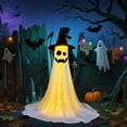 thumbnail image 5 of BNNG Halloween Decorations - Halloween Decorations Outdoor - Large Light-Up Spooky Ghosts with LED Light and Witch Hats - Scary Standing Ghosts Decor for Indoor Home Front Porch Yard Party, 5 of 8
