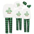 thumbnail image 1 of Pijama familiar a juego de Navidad, conjunto de pijama a cuadros verdes, colgante familiar, diseño exclusivo, 2023, 1 of 3