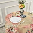 thumbnail image 6 of Coolnut Abstract Floral Pattern Tablecloth 60 Inch Round Tablecloths Washable Polyester Fabric Table Cloths Cover for Dining Table, Party, Banquet - Great House Decor, 6 of 7
