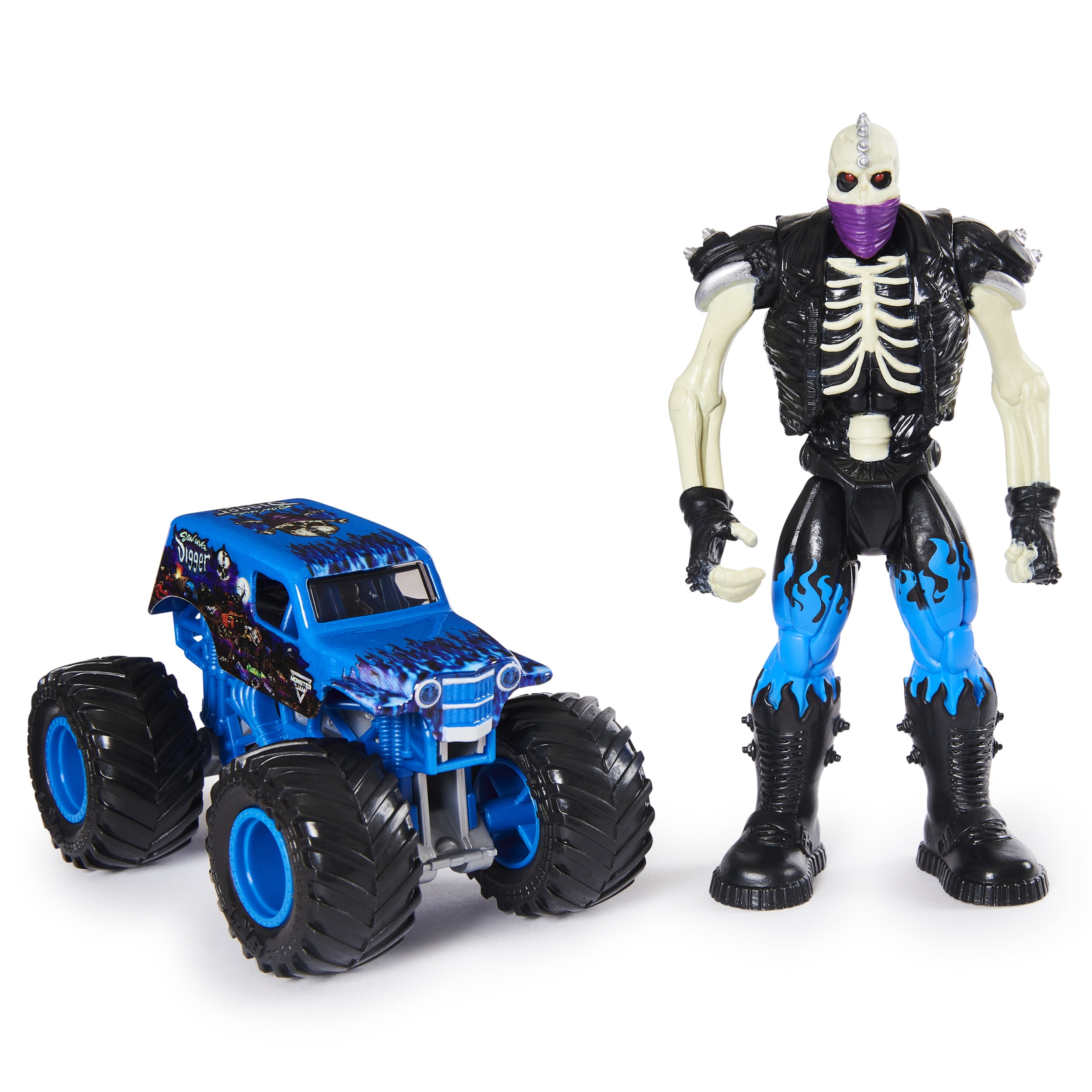Monster Jam, Official Son-Uva Digger 1:64 Scale Monster Truck and 5