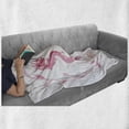 thumbnail image 6 of Phoenix Soft Flannel Fleece Throw Blanket, Mystic with Dragon and Mythological Bird Chinese Watercolor, Cozy Plush for Indoor and Outdoor Use, 50" x 70", Rose Pink White, by Ambesonne, 6 of 6