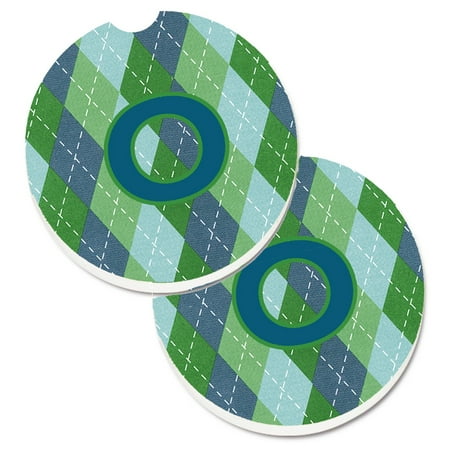 

Carolines Treasures CJ1020-OCARC Initial O Monogram - Blue Argoyle Set of 2 Cup Holder Car Coasters Large multicolor