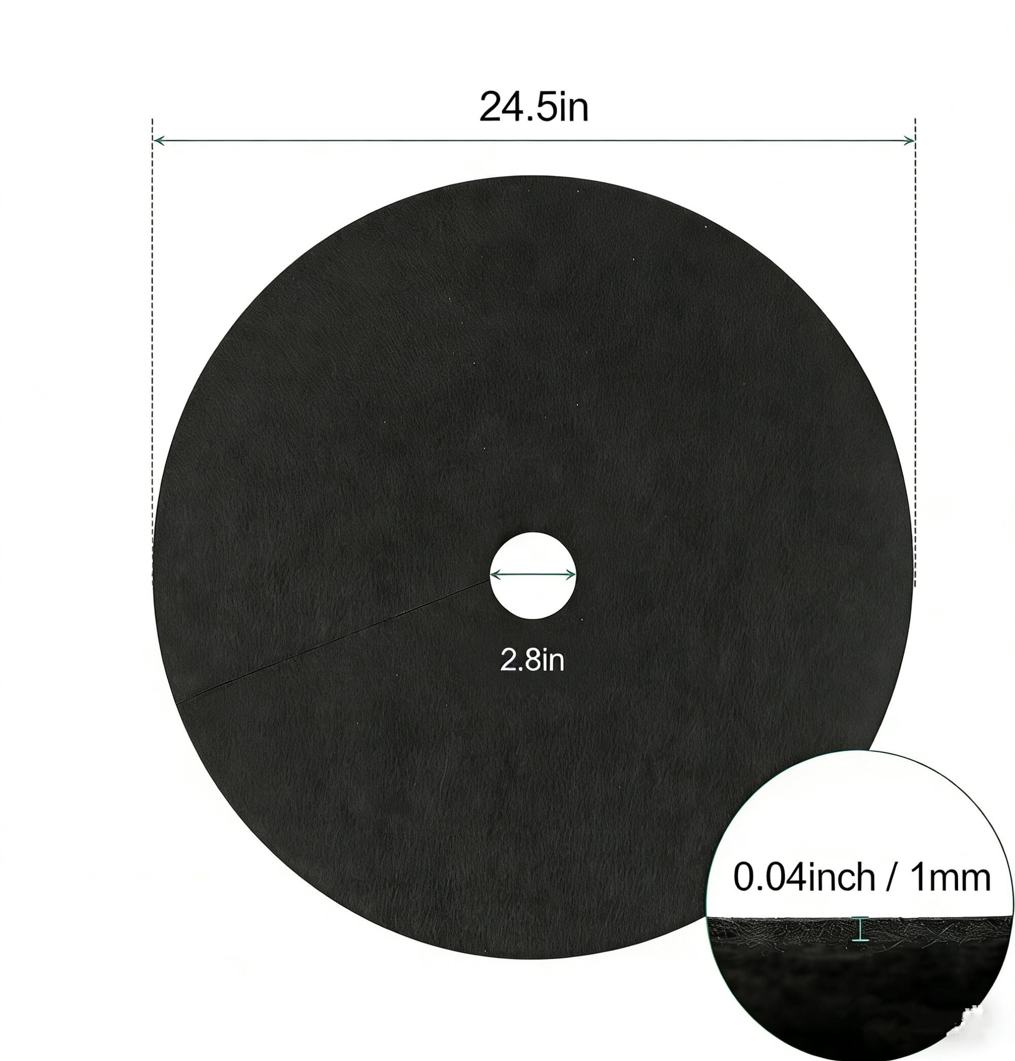 Non-Woven Tree Mulch Rings,8 Pack – Round 24.5" Reusable Weed Barrier Fabric Cover, Tree Mulch for Landscaping Root Protection and Weed Suppression
