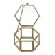 thumbnail image 1 of Joyero de cristal del metal, joyero, joyero, joyero, para la joyería de las mujeres, hexagonal (de oro, pequeño) Hy, 1 of 3