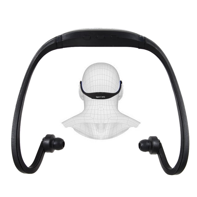Audífonos deportivos Tarjeta de auriculares Reproductor de música MP3 Micro SD TF (Negro Universal Accesorios Electrónicos