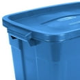 thumbnail image 3 of Rubbermaid Roughneck Tote 14 Gal Storage Container, Heritage Blue (6 Pack), 3 of 5