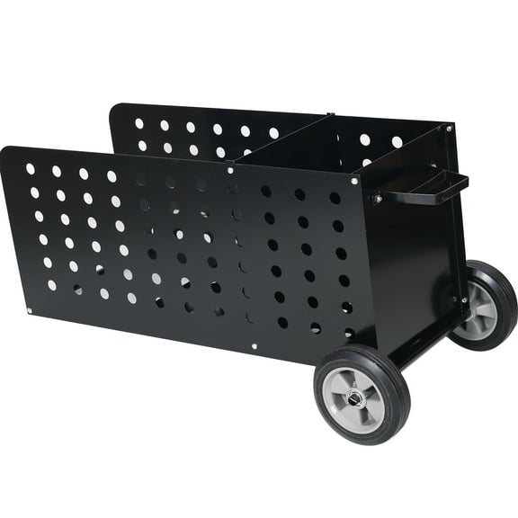 Firewood Cart,Steel Fireplace Log Rolling Cart Wood Rack ,Heavy Duty In Door Outdoor Rolling Cart