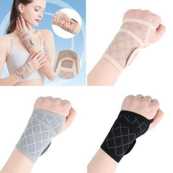 Cheers.US 1Pc  Wrist Brace Unisex Wrist Support Tightly Wrap Elastic Sweat Absorbing Wrist Band Medical Device for Playing Basketball