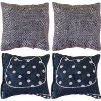 FENGGUIQU Decorative Miniature House Pillows Navy Cushions 4 Pieces for Home Decor