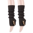 thumbnail image 4 of Luxalzxs Women's Warm Wool Leg Warmers Knitted Button Knee Boot Covers Stacked Socks Foot Warmers Leg Covers, 4 of 5