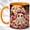 Orange, variant on Pink Ghost Coffee Mug, Moon Bat Mug, Ceramic 11 oz