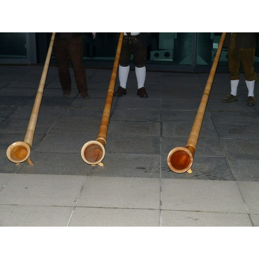 Costume Alphorn Instrument Tradition Music Bavaria20 Inch By 30 Inch
