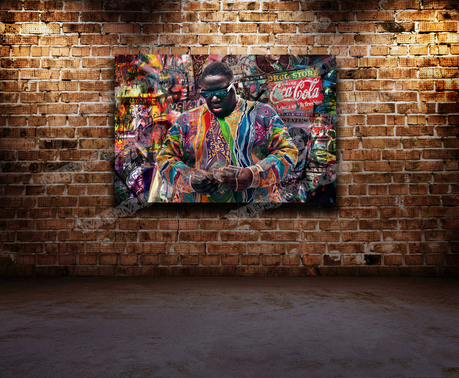 Biggie Smalls Old School Notorious BIG original "CASH" by MEMENTO 36x24