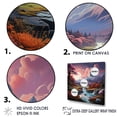 thumbnail image 3 of Designart "Moonlit Fantasy In The Mountain Charm" Landscape Mountains Floater Framed Wall Decor, 3 of 5