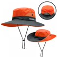 thumbnail image 5 of Aosijia 2 Pack Sun Hats Outdoor UV Protection Foldable Mesh Wide Brim Beach Fishing Hat for Women Men, 5 of 9