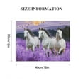 thumbnail image 2 of ZFLMY Horses Field Purple Canvas Wall Art Decor for Home Living Room Bedroom Kitchen Bathroom Office Salon, Ready To Hang Room Home Art Decor 16x12in, 2 of 6
