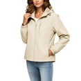 thumbnail image 6 of RoamHome Women's Waterproof Windbreaker Fleece Lined Hooded Jacket Lightweight Hiking Camping Outdoor Windproof Coat, 6 of 7