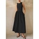 thumbnail image 3 of Vestido Maxi sin Mangas Patchwork Negro XL PRETTYGARDEN, 3 of 8