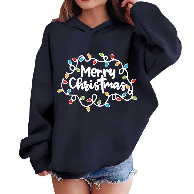 Sudaderas con capucha para niños y niñas, sudaderas navideñas con capucha para niños medianos y grandes, camisetas de manga larga, sudaderas para niños