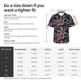 thumbnail image 4 of JUNZAN Snake And Flower Pattern Hawaiian Shirt for Men,Summer Beach Casual Short Sleeve Button Down Shirts-Small, 4 of 5