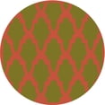 thumbnail image 1 of Ahgly Company Indoor Round Patterned Dark Yellow Green Area Rugs, 8' Round, 1 of 6