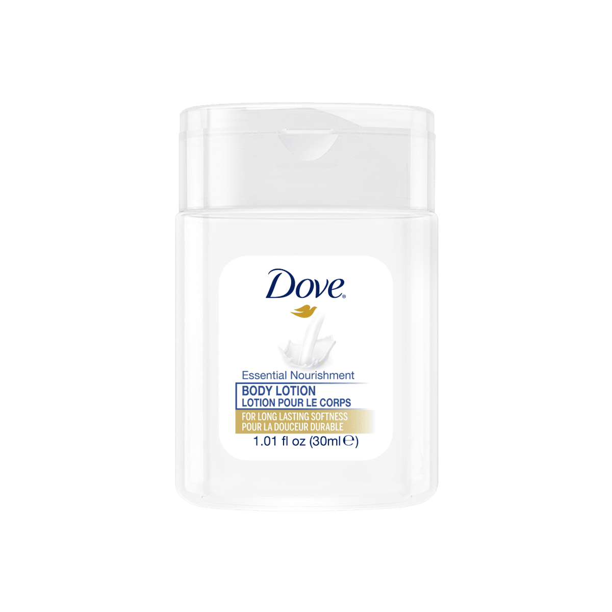 Dove 1.0 oz (30ml) Hydrating Lotion for Hotels, Motels, Hospitality and