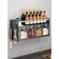 thumbnail image 6 of Spice Rack Organizer Carbon Steel Kitchen Rack Organizer Counter Storage Shelf 1-Tier Bathroom Countertop Organizer New, 6 of 7