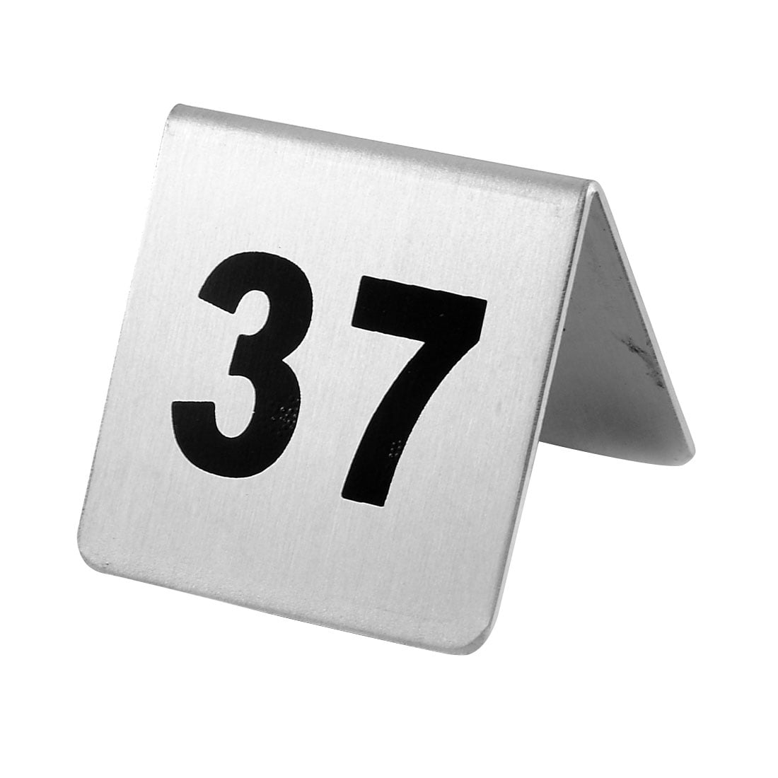 Restaurant Stainless Steel Free-standing Number 37 Table Sign Black ...