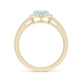 thumbnail image 2 of ANGARA Natural Heart-Shaped Aquamarine Halo Ring with Diamond Accents in 14K Yellow Gold for Women (Size-6mm) | March Birthstone, Anniversary, Jewelry Gift for Women | Natural Aquamarine Ring, 2 of 9
