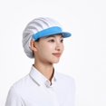 thumbnail image 2 of Chef Hat Kitchen Cooking Chef Cap Food Service Hair Nets C-Blue, 2 of 3