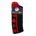 thumbnail image 2 of Crazy Love Volleyball Hearts Crew Socks (Black/Red, Medium), 2 of 2