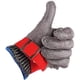 thumbnail image 1 of Guantes resistentes a los cortes Guantes de trabajo de seguridad de carnicero de malla de alambre de acero inoxidable para cortar y pelar (S), 1 of 4