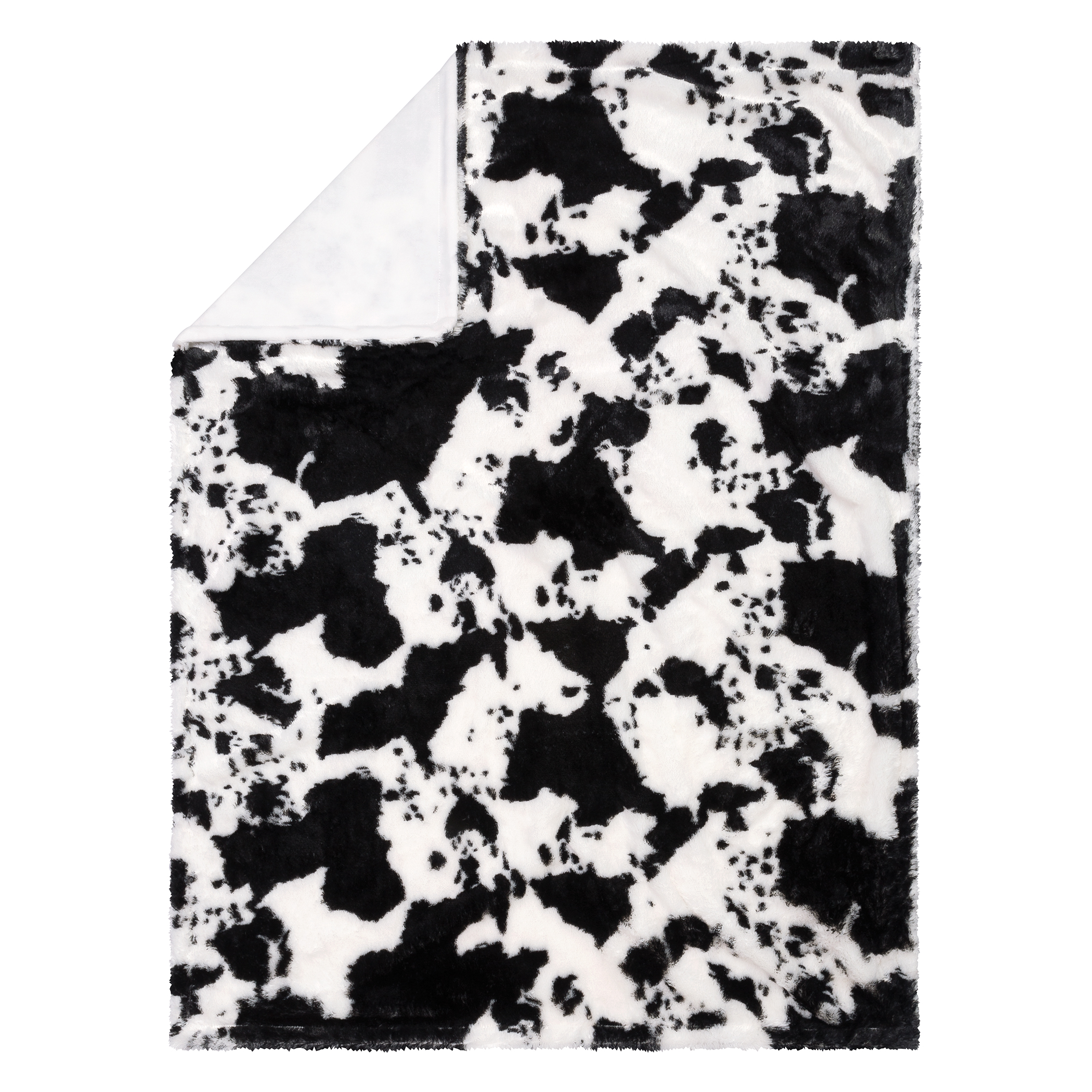 Trend Lab Cow Print Plush Black Polyester Baby Blanket - image 2 of 5