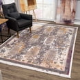 thumbnail image 1 of homeroots home decor 394847 2’ x 20’ Gray Faded Tribal Motifs Runner Rug, 1 of 1