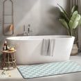 thumbnail image 2 of Light Blue and Cream Checkered Pattern Kitchen Rug Mat,Kitchen Runner Rugs Non Skid Washable,Decorative Kitchen Floor Mats for Kitchen,Sink,Laundry,17"x47.2", 2 of 7