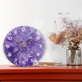 thumbnail image 6 of SKYSONIC Purple Abstract Wall Clock 10 Inch Silent Non Ticking Round Clock Oil Painting Clock Easy to Read Clock for Living Room Bedroom Bathroom Home Decor, 6 of 7