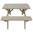 thumbnail image 3 of Yellow Pine Picnic Table with Attached Benches, 3 of 18