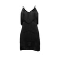 thumbnail image 3 of Vestido informal de mujer con espalda abierta y cuello en V profundo: vestido sexy con fruncidos hasta la rodilla para fiestas, citas o salidas nocturnas., 3 of 3